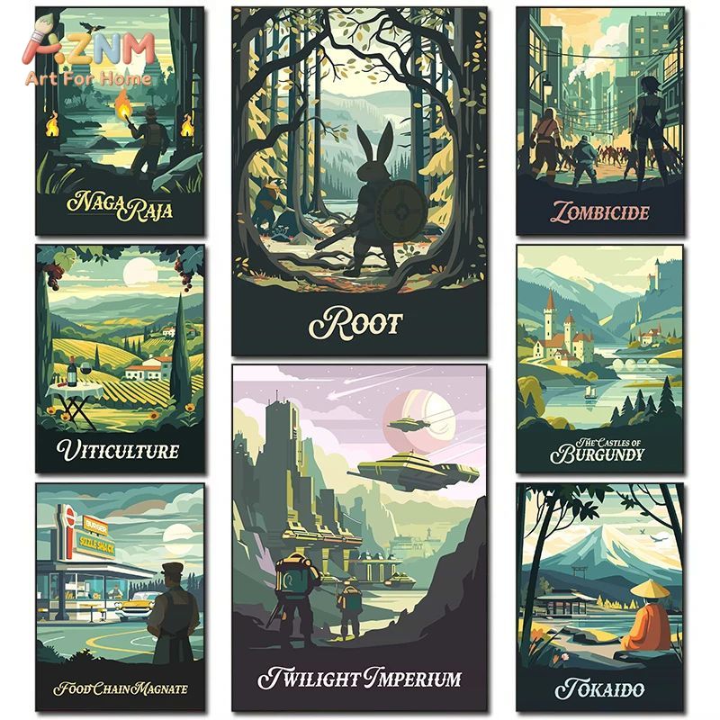 Board Game Vintage - AZNM Retro Board Game Art Canvas