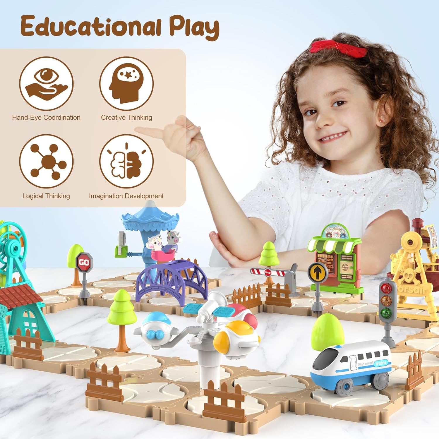 DIY Puzzle Track Car Set Assem - Board Game Education recension och pris