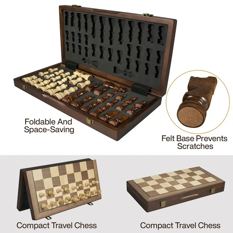 39.3cm/15.47inch magnetic wood - Magnetic Travel Chess recension och pris