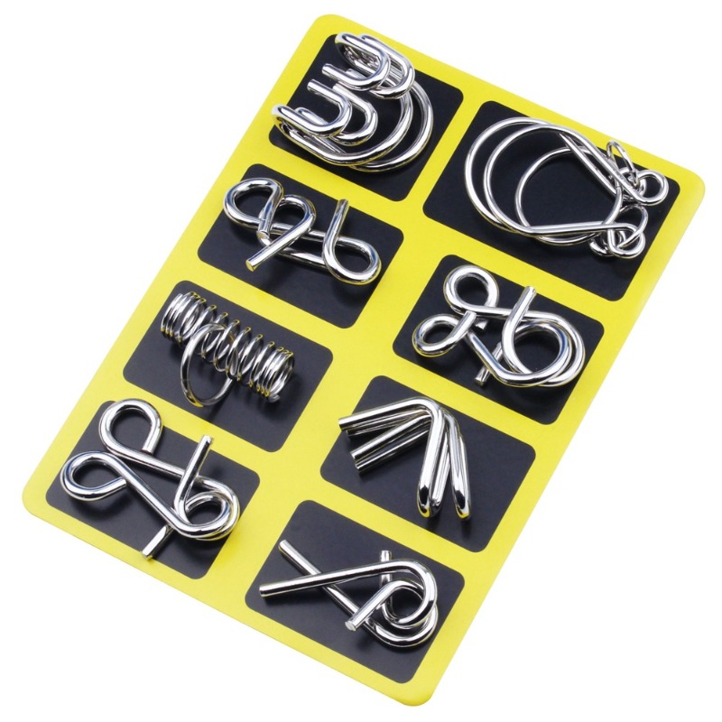 8 Pieces Metal Puzzle Set Clas - Board Game Education recension och pris