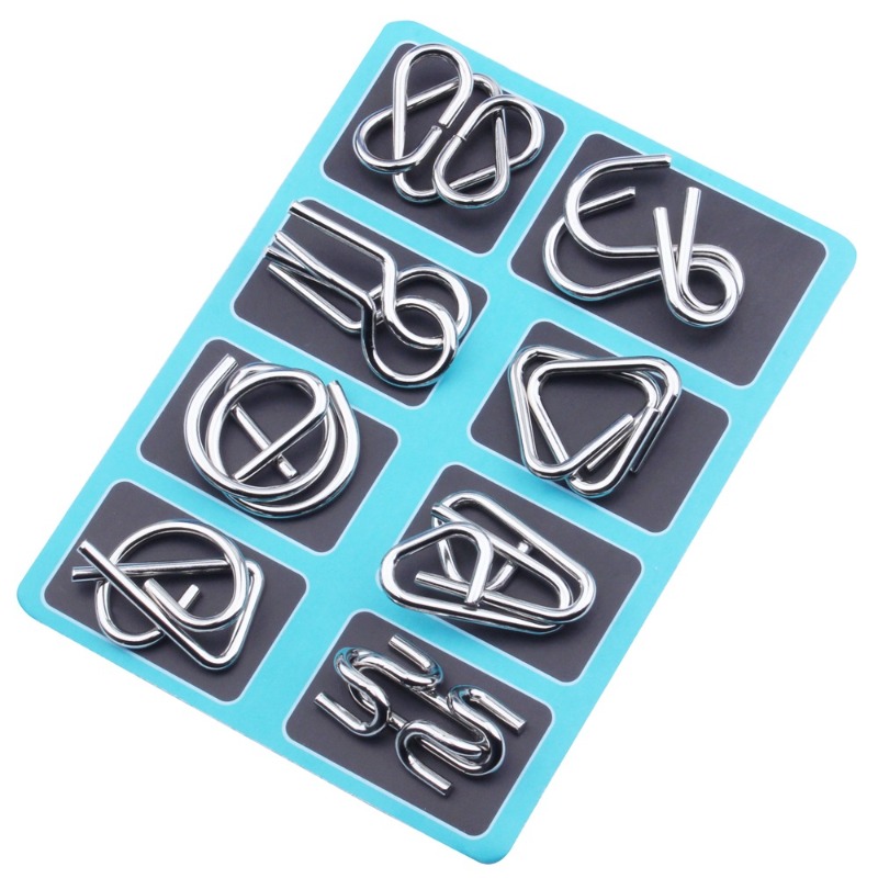 8 Pieces Metal Puzzle Set Clas - Board Game Education recension och pris