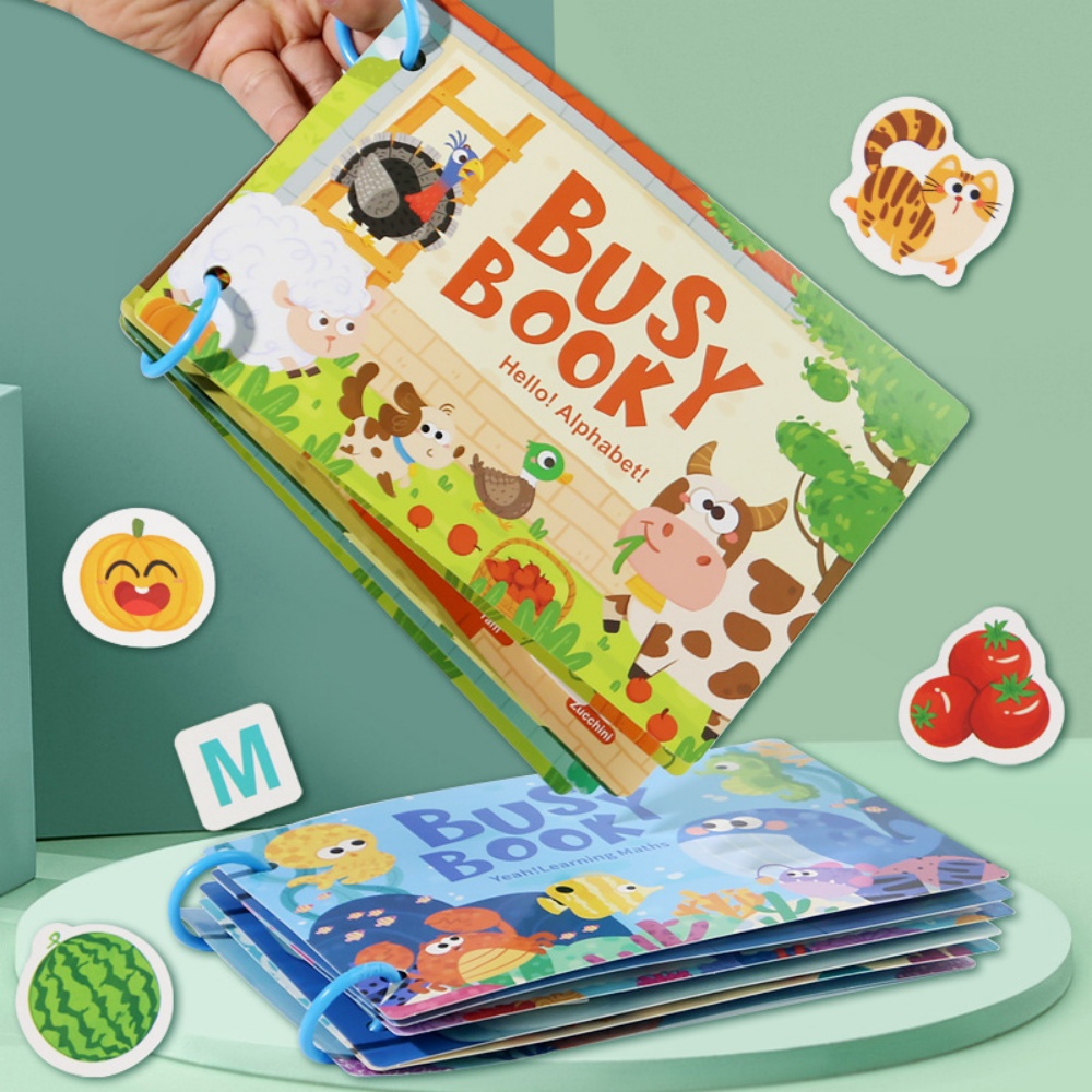 Busy Book Sticker Quiet Book f - Board Game English For Kids recension och pris