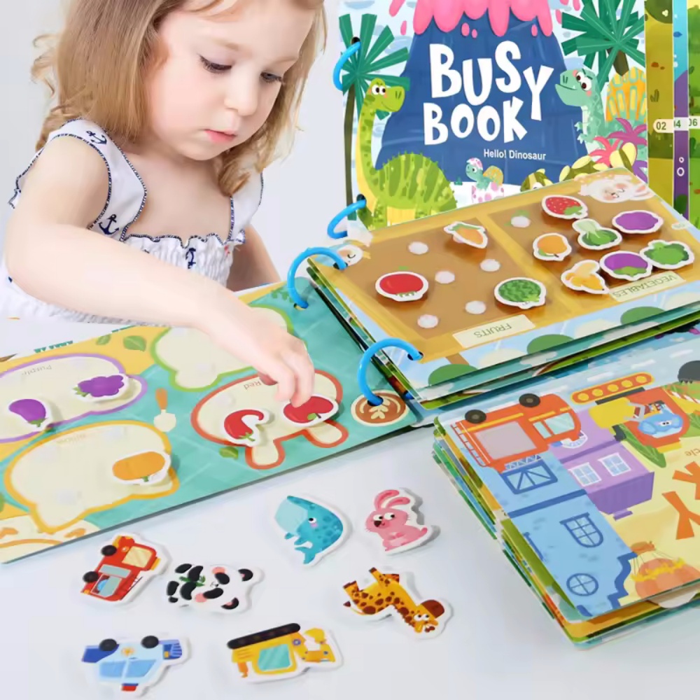 Busy Book Sticker Quiet Book f - Board Game English For Kids recension och pris