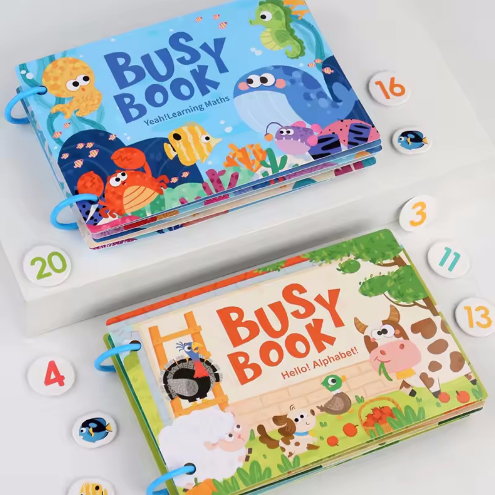 Busy Book Sticker Quiet Book f - Board Game English For Kids recension och pris