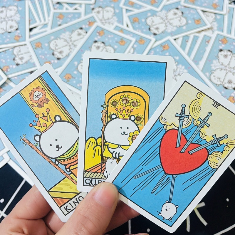 Cute Joke Bear Tarot Card Game - Card Game Deck recension och pris