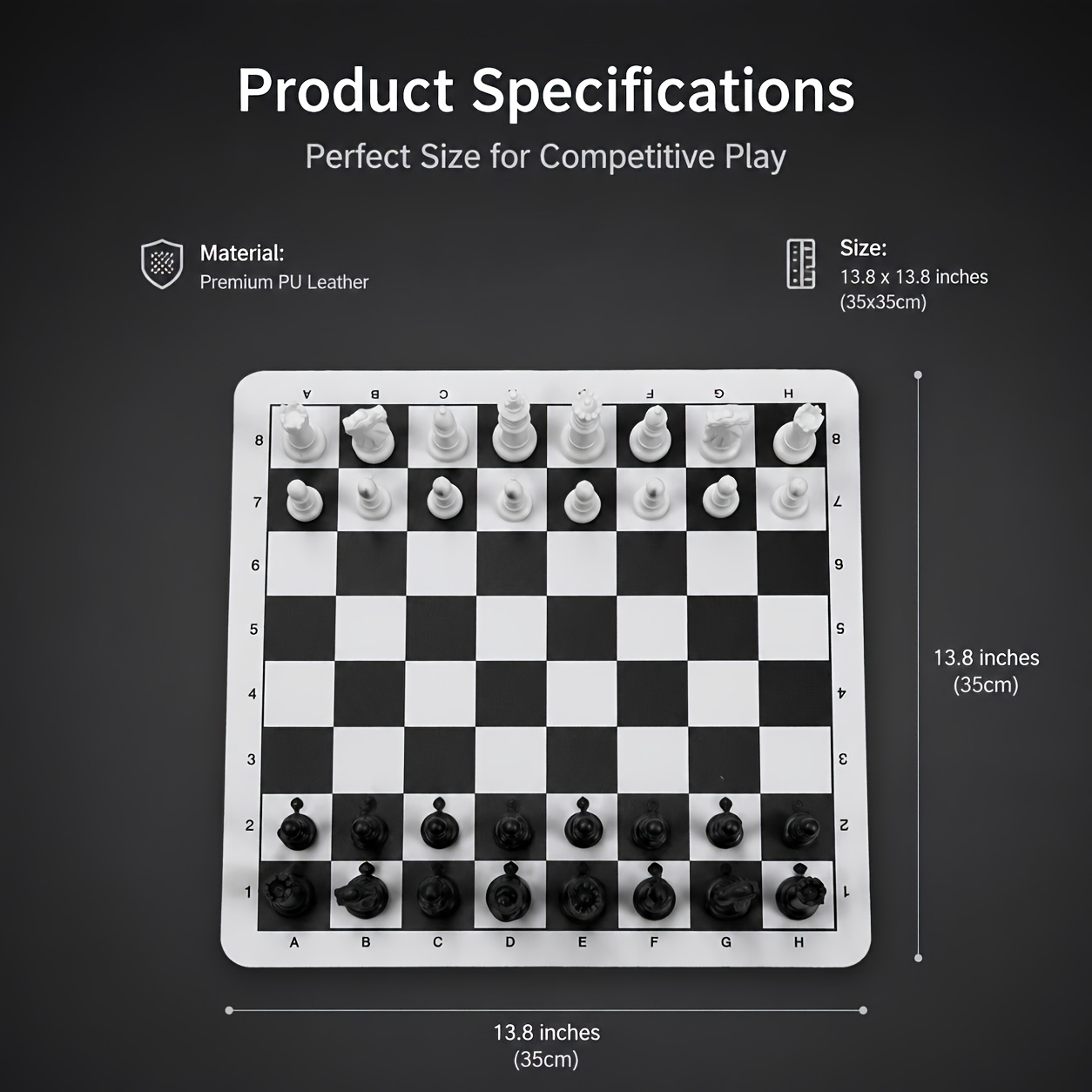 35cm/13.78in Chess Set Foldabl - Magnetic Travel Chess recension och pris