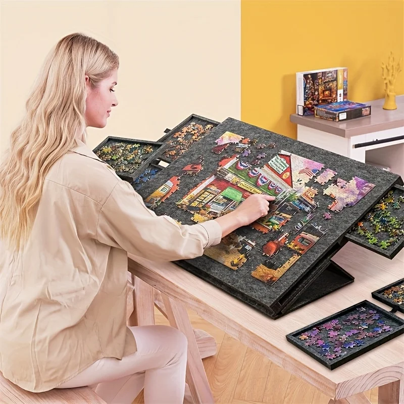 6-Drawer 1500pcs Jigsaw Puzzle - Board Game For 2 People recension och pris