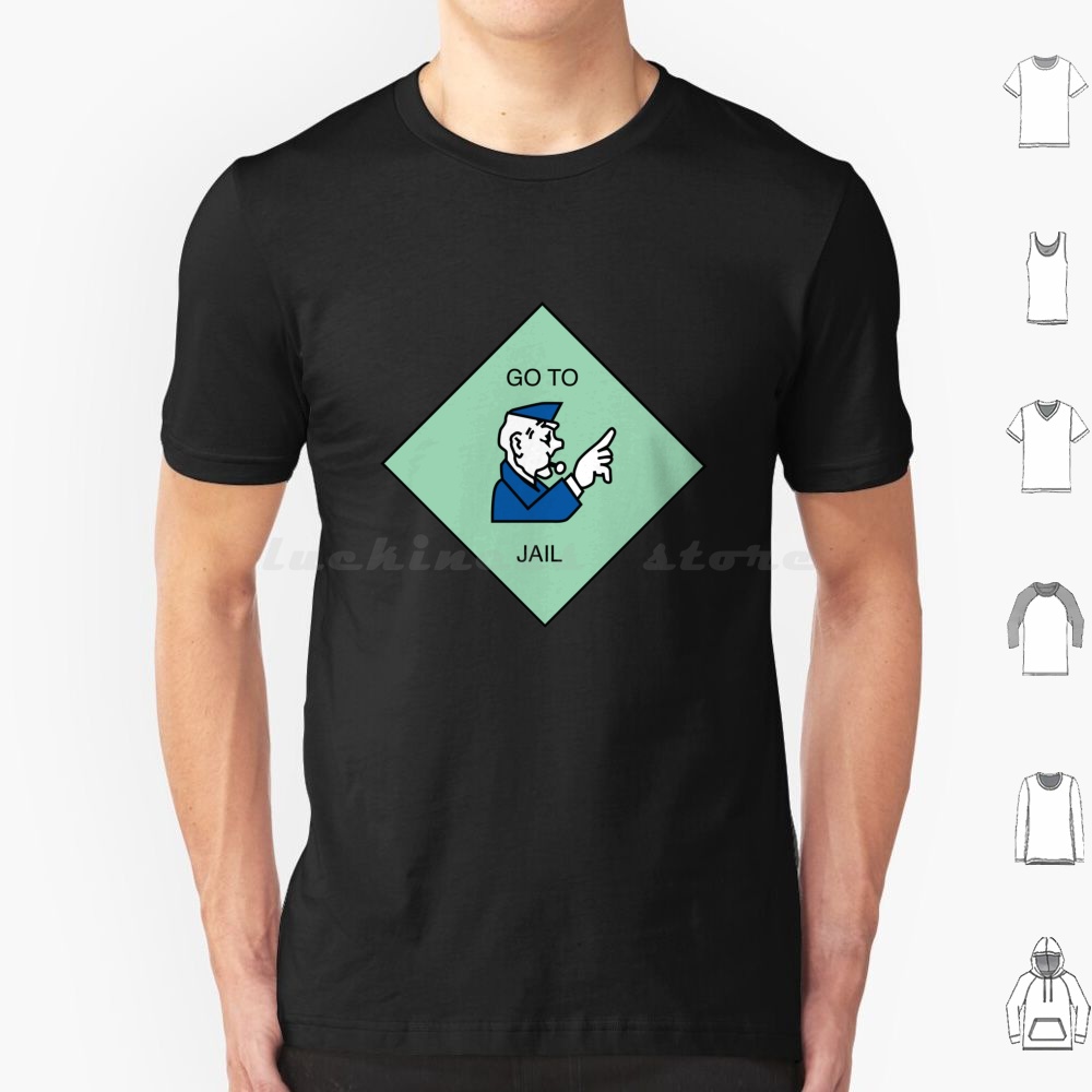 Go To Jail-T Shirt Cotton Men  - Board Game Vintage recension och pris