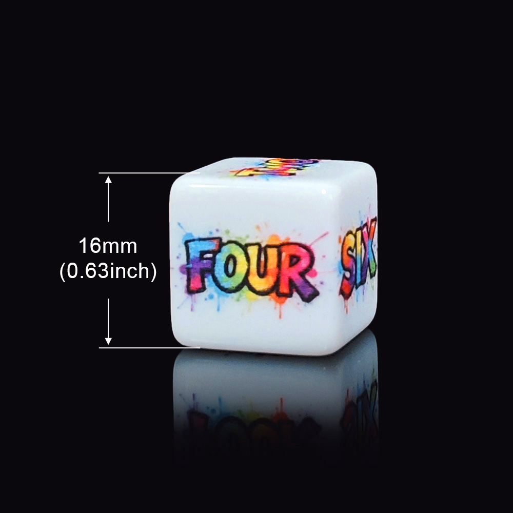 12Pcs 16MM Color Splash Englis - Board Game English For Kids recension och pris