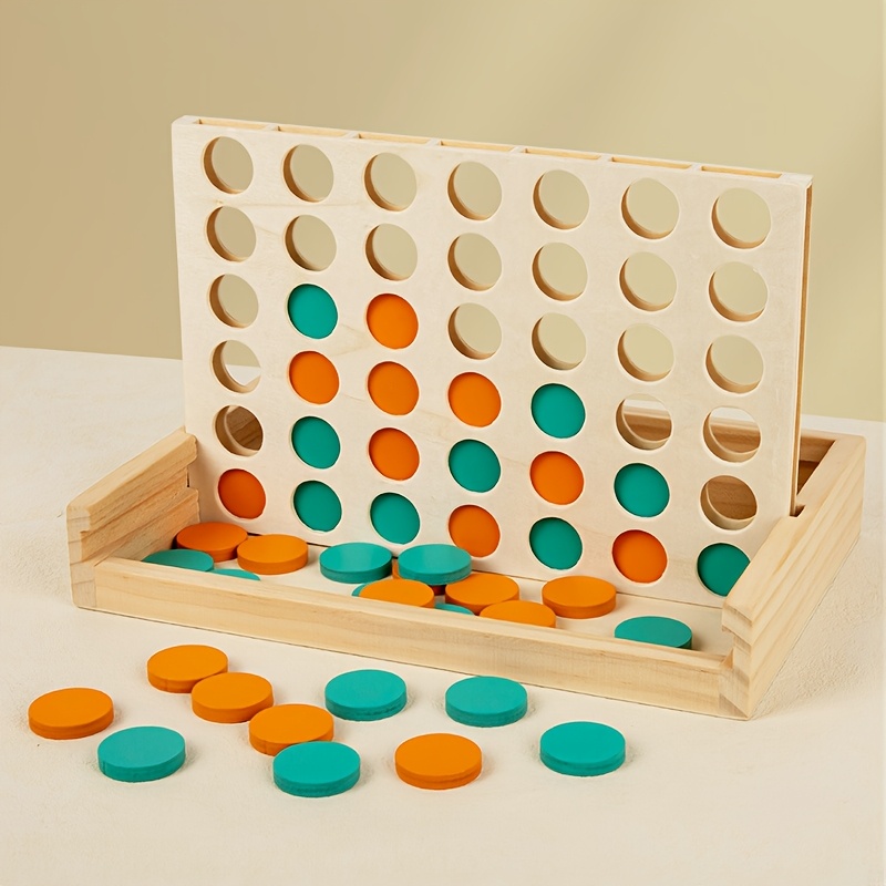 4 in a Row Wooden Board Game - - Board Game For 2 People recension och pris