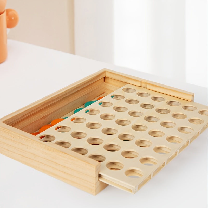 4 in a Row Wooden Board Game - - Board Game For 2 People recension och pris