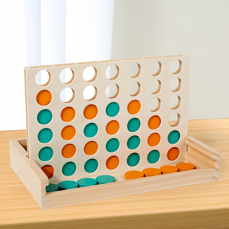 4 in a Row Wooden Board Game - - Board Game For 2 People recension och pris