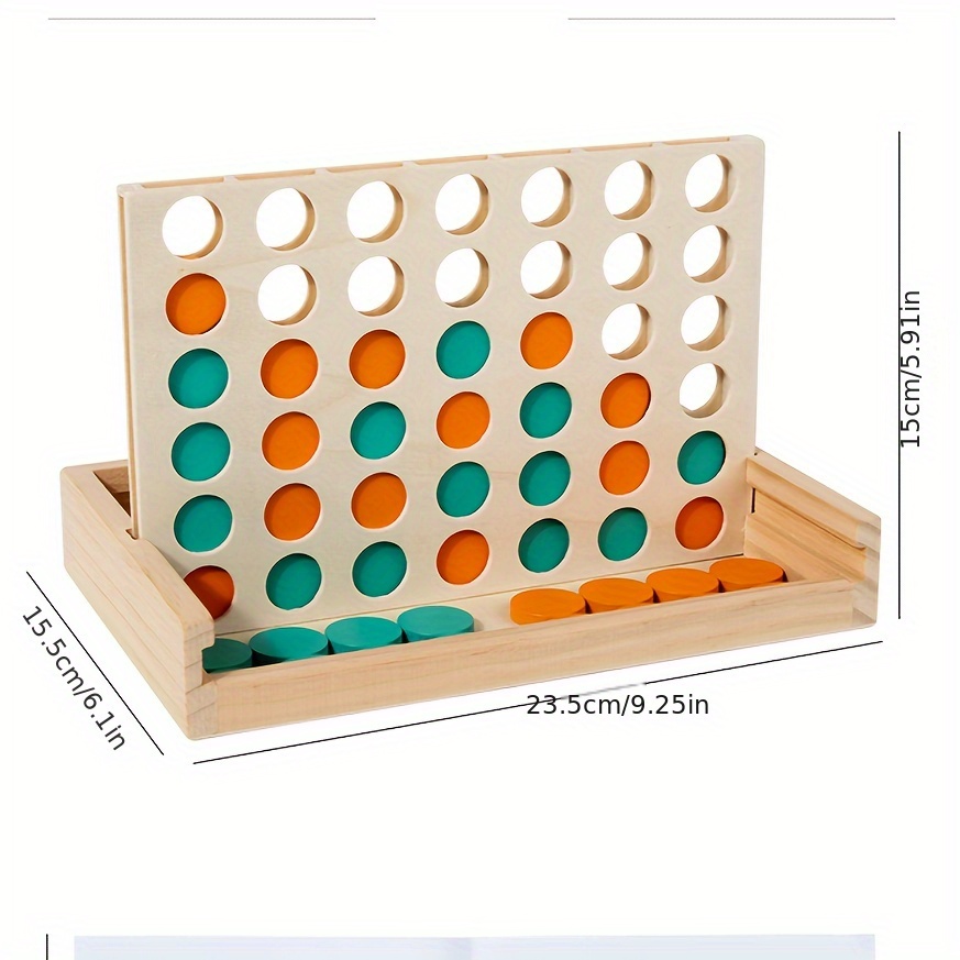 4 in a Row Wooden Board Game - - Board Game For 2 People recension och pris