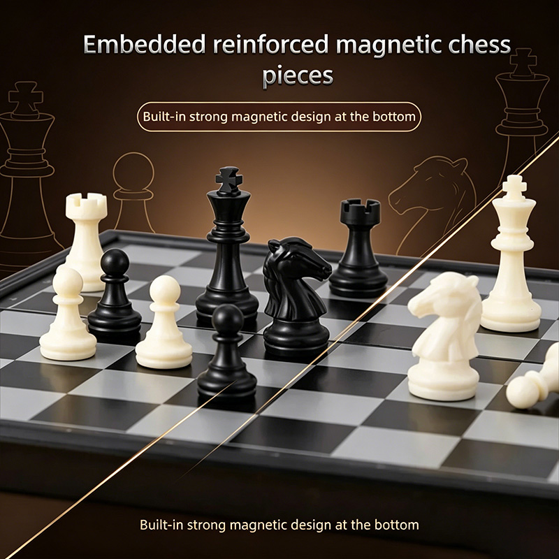 24CM Foldable Magnetic Chess G - Magnetic Travel Chess recension och pris