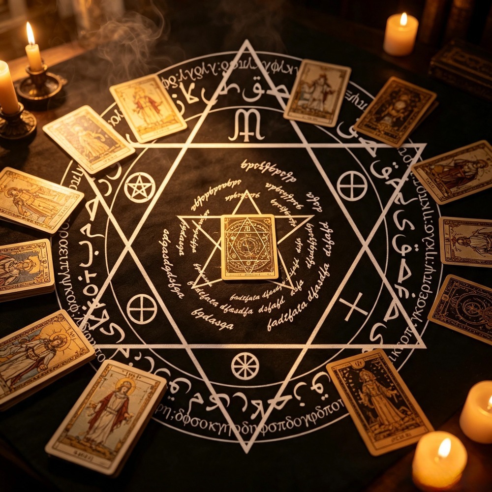 49cm Square Tarot Table Cloth, - Board Game Vintage recension och pris